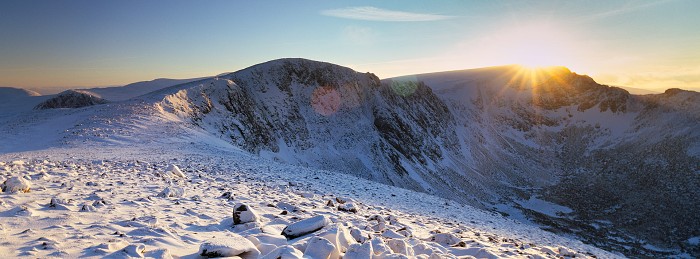 coire an t-sneachda, Cairn Gorm. February 2012. Hasselblad XPan 30mm