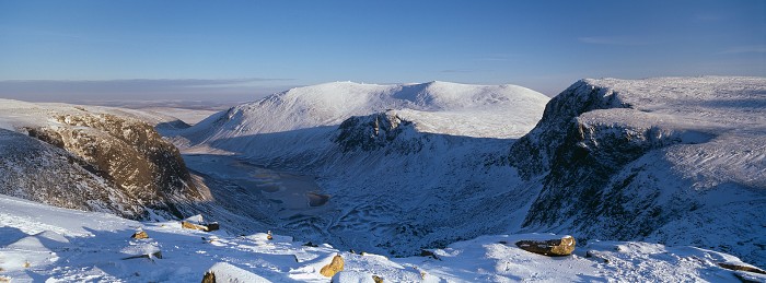 Beinn Mheadhoin, Loch Avon, The Cairngorms. February 2012. Hasselblad XPan 30mm.