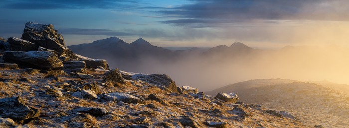 Ben More Stob Binnein and Cruach Ardrain. Crianlarich. Hasselblad X1D 35mm. December 2023.