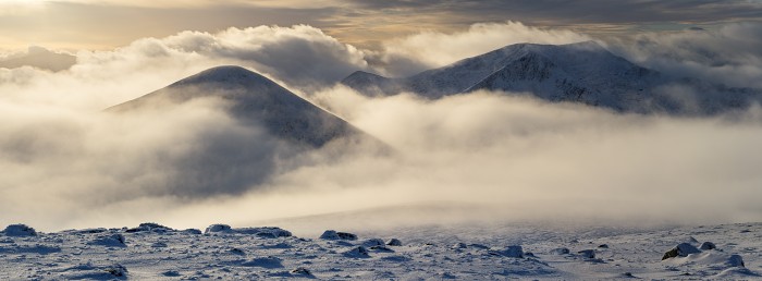 Glas Bheinn Mhor and Ben Starav. Glen Etive. Hasselblad X2D 55mm. January 2025